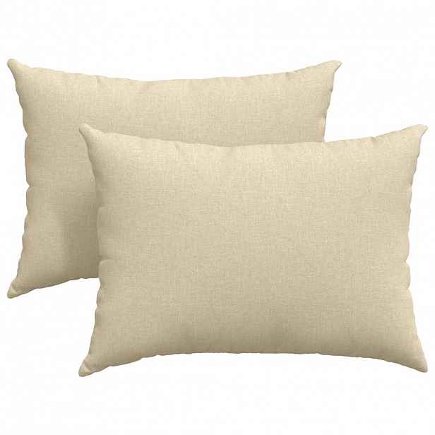 vidaXL Pohovkové polštáře 2 ks textil Krémová 70 x 50 cm