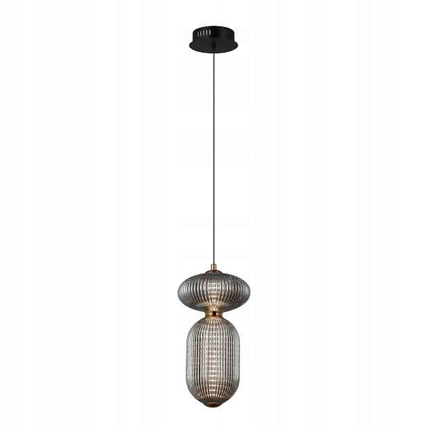 Závěsná lampa Italux Nico Led 11W černá skleněná lampa 135 cm IP20