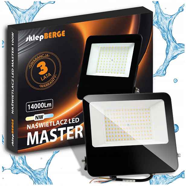 Halogenový reflektor Led reflektor 100W 14000lm 4000K Voděodolný Premium
