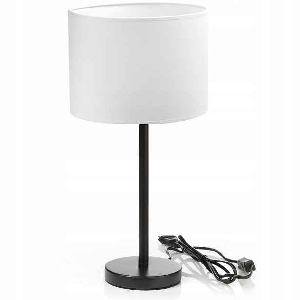 Noční Lampa Stolní Kancelářská Stínidlo Válec Led E27 Černá