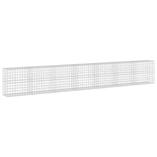 vidaXL Gabion s drátem 3,5 mm a síťkou 10x10 cm 700x50x100 cm