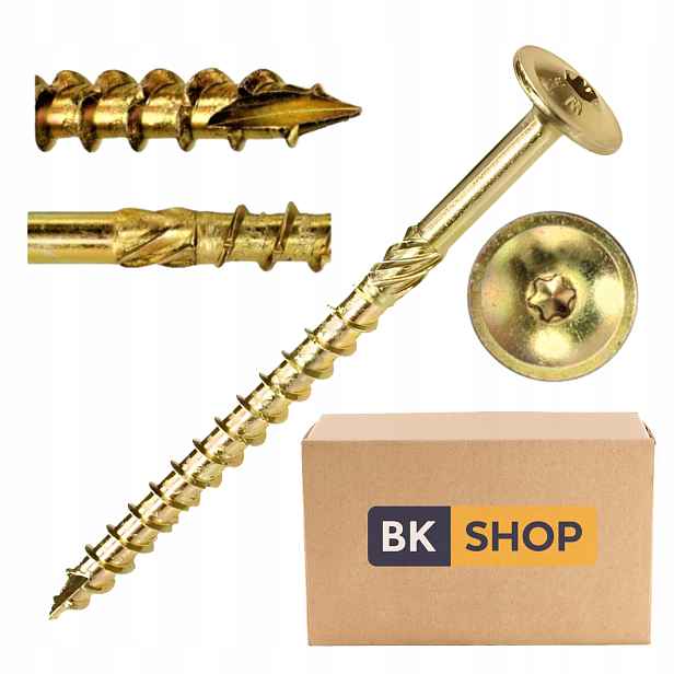 Tesařské vruty Torx na dřevo talířové 10x140 mm 50 ks podkladové