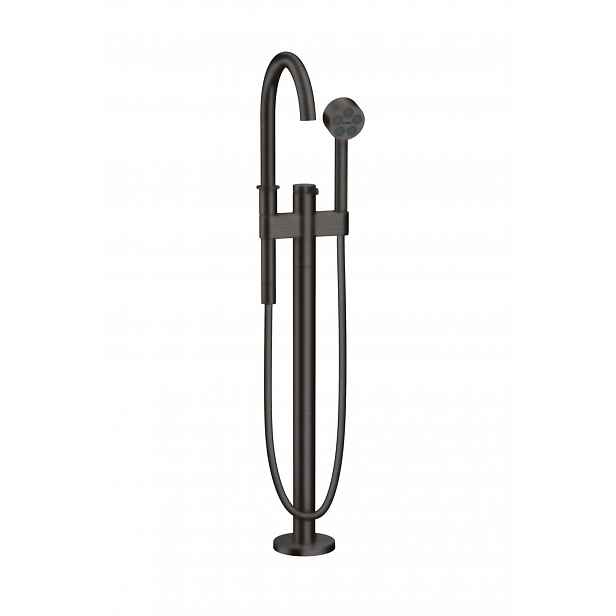 Axor One - Vanová baterie do podlahy, s příslušenstvím, kartáčovaný černý chrom 48440340