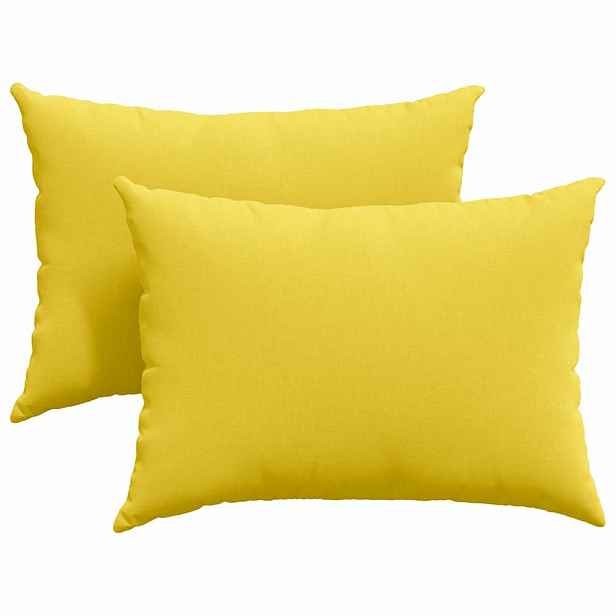 vidaXL Pohovkové polštáře 2 ks textil Světlá žlutá 70 x 50 cm