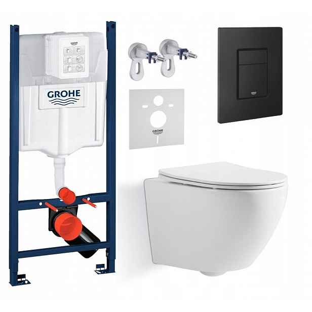 Wc sada Grohe Rapid s mísou Tornado Blatna tlačítkem černá matná