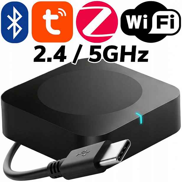 ZigBee brána Tuya Dual Band WiFi 2.4/5GHz Bluetooth Ble Sigmesh Usb-c