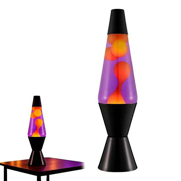Lava Pohyblivá Lampa Fialová Kapalina Pohyblivá Kapalina Černá Základna 14 Palců
