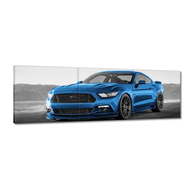 Obrazy 120x40 Modrý Ford Mustang