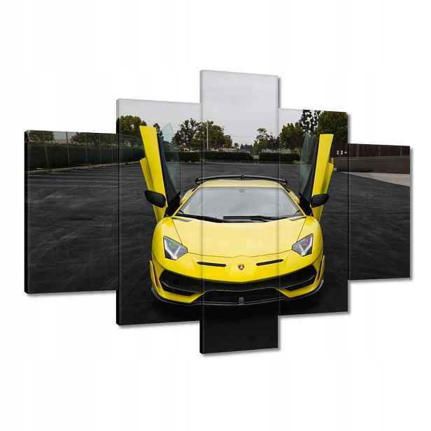 Obrazy 150x105 Žluté sportovní auto L4M0