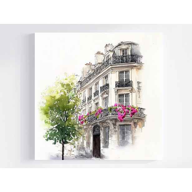 Obraz Na Plátně Canvas Architektura Francie Paříž Kamienica Jaro 50x50