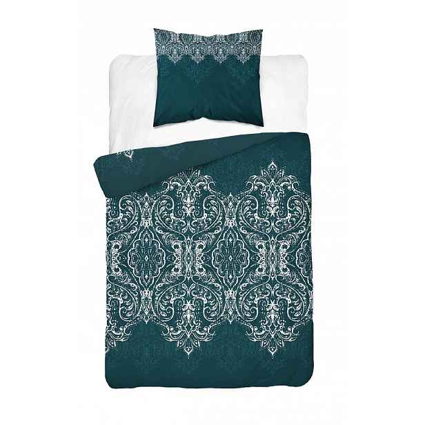 Povlečení 140x200 tyrkysová tmavá glamour ozdoba Home Satin