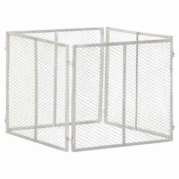 vidaXL Zahradní kompostér 85 x 85 x 70 cm pozinkované železo