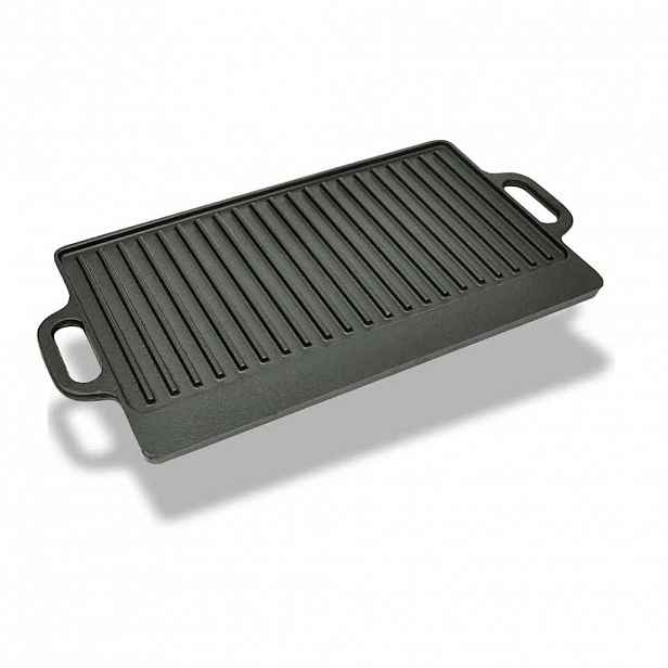 vidaXL Grilovací oboustranná deska litinová 50 x 23 cm