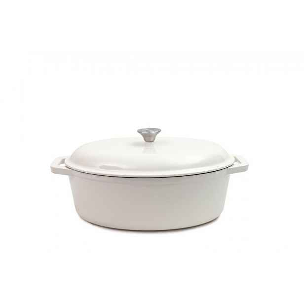 Litinový Hrnec Tierra Oval 36 cm 7,5 l krémový Nois