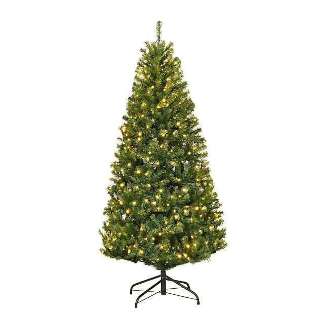 Umělý vánoční stromeček Costway 121 150 cm s Led světly