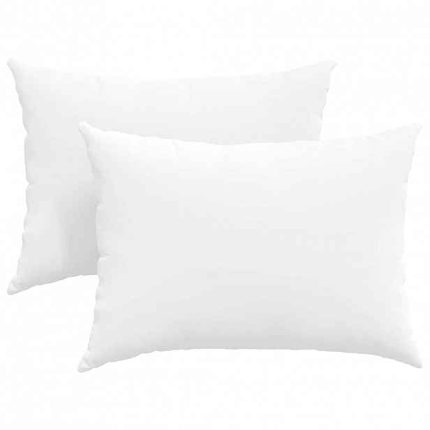 vidaXL Pohovkové polštáře 2 ks textil Bílá 70 x 50 cm