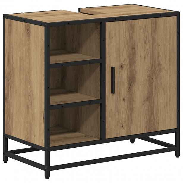 vidaXL Koupelnová skříň Artisanový dub 65 x 33 x 60 cm
