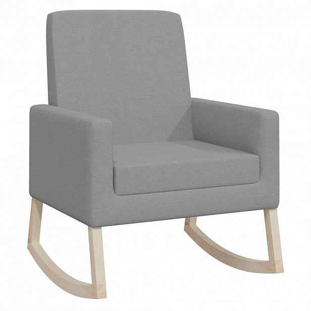 vidaXL Houpací křeslo světle šedé textil