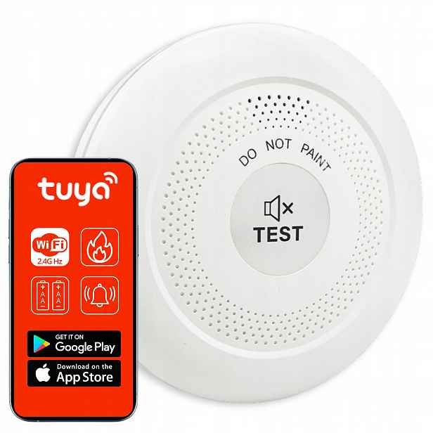 Detektor Kouře Tuya Exp: 7/11/2035 Detektor Ohně Alarm Wifi Aplikace