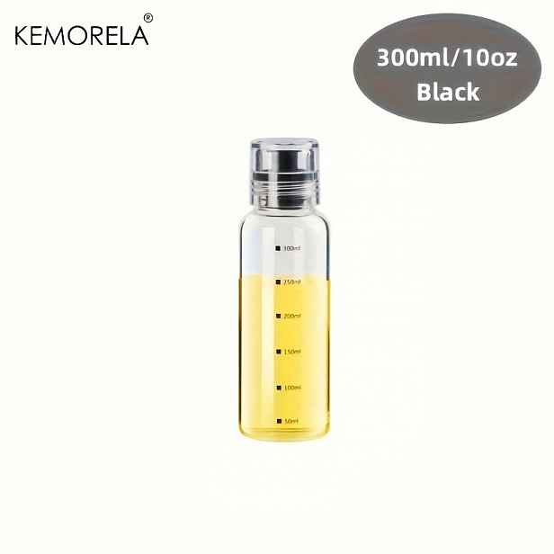 TEMU KEMORELA 1 ks, 300/450/600 ml láhev na olej, láhev na olej s stupnicí, skleněná láhev na olej, láhev na sójovou omáčku, láhev na med do
