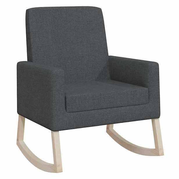 vidaXL Houpací křeslo tmavě šedé textil