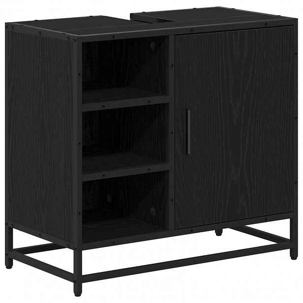 vidaXL Koupelnová skříň Černý dub 65 x 33 x 60 cm Kompozitní dřevo