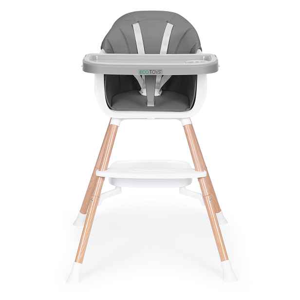 Dětská židlička 2v1 BABY ECOTOYS šedá