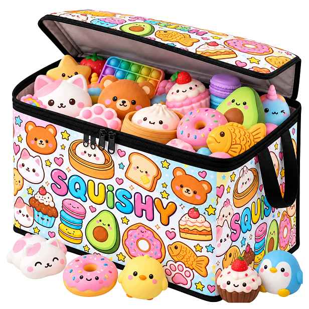 Krabička na Mačkací Hračky Squishy Organizér na hračky Velký box