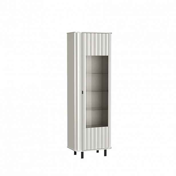 MASSENO VITRÍNA MODERNO 65,3/200/40,5 cm Bílá