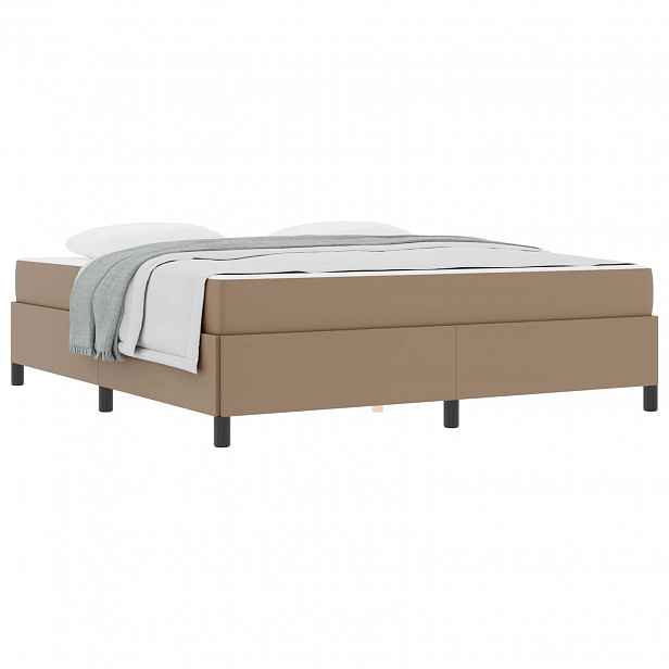 vidaXL Rám postele s matrací Cappuccino 180 x 200 cm textil