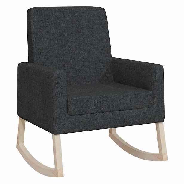 vidaXL Houpací křeslo černé textil