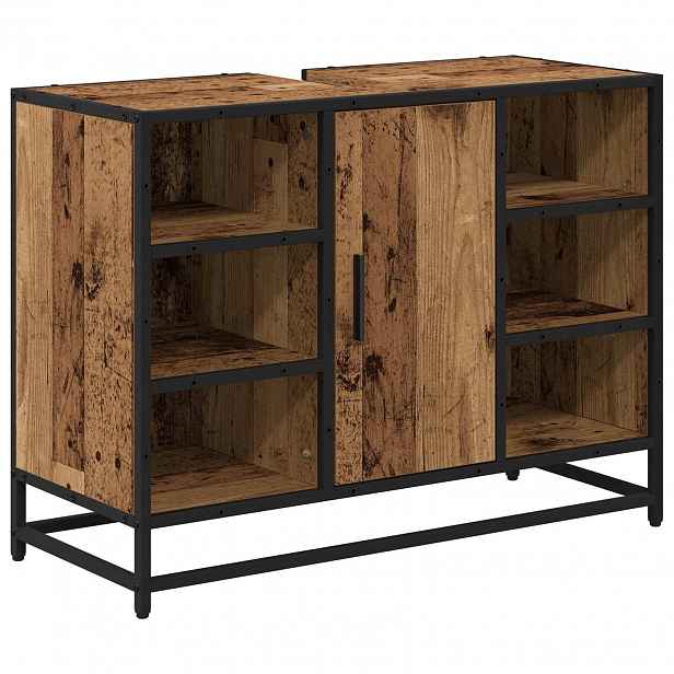 vidaXL Koupelnová skříň Staré dřevo 80 x 33 x 60 cm Kompozitní dřevo