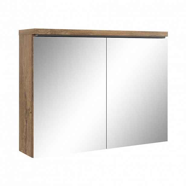 Badplaats ZRCADLOVÁ SKŘÍŇKA Paso hnědý dub - 80 x 20 x 60 cm