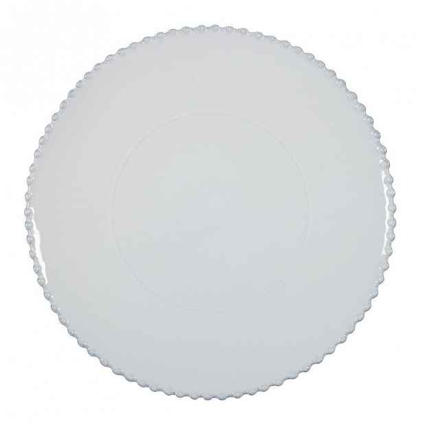 Bílý kameninový servírovací talíř Costa Nova Pearl, ⌀ 33 cm