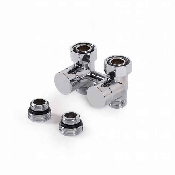 Přípojka Jednoduchý spodní ventil napájený Gz 3/4" nebo Gw 1/2" Chrom Poletti
