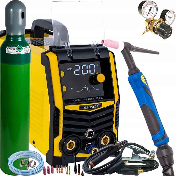 Svařovací stroj Magnum Thf 208P DC Tig Hf Puls Mma 200A 230V Igbt SET3