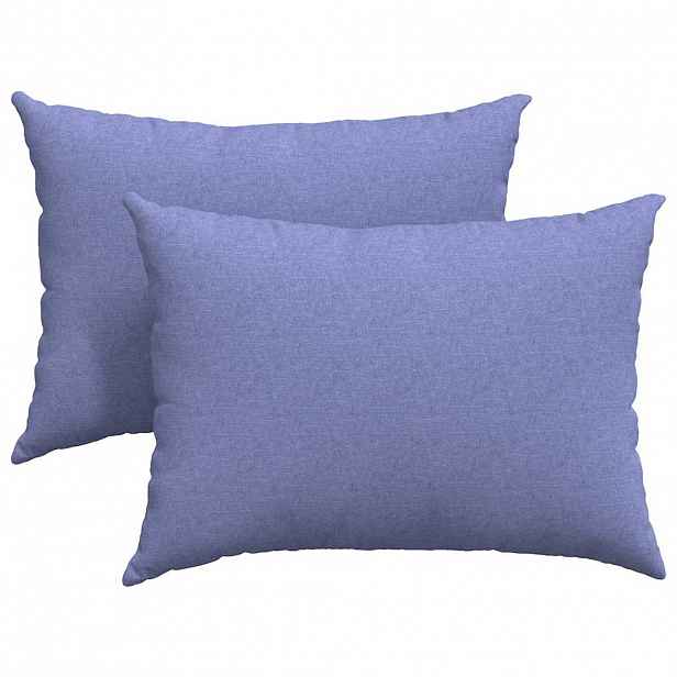 vidaXL Pohovkové polštáře 2 ks textil Modrá džínovina 70 x 50 cm