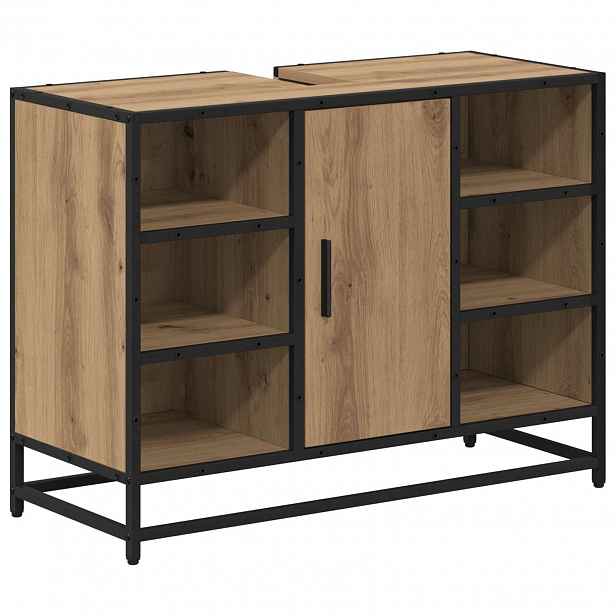 vidaXL Koupelnová skříň Artisanový dub 80 x 33 x 60 cm
