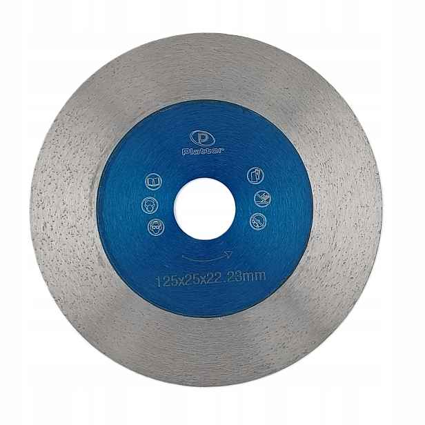 Diamantový kotouč na gres 125 mm Plattor Blue pro řezání pod úhlem 45 stupňů