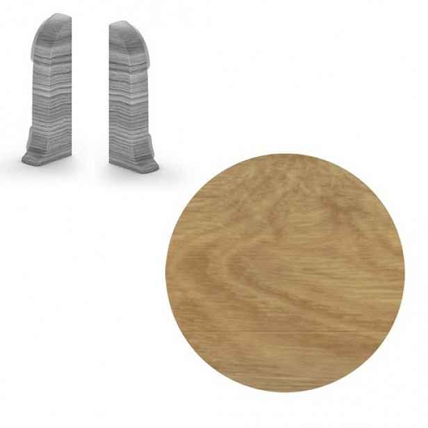 Koncovka k soklu Naturel dub galský , PVC délka 0,5 cm, výška hrany 56 mm, NATNGTK51