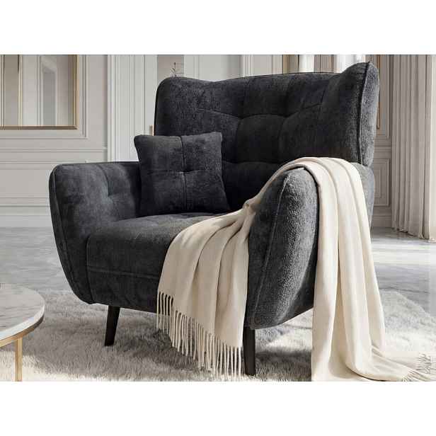 Křeslo Namur, antracitová látka