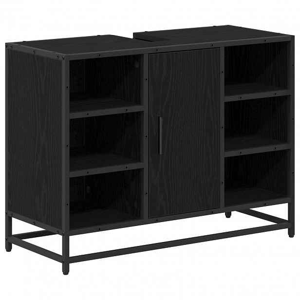 vidaXL Koupelnová skříň Černý dub 80 x 33 x 60 cm Kompozitní dřevo