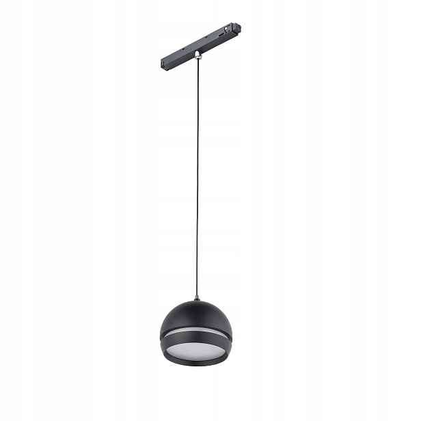 Závěsná Led lampa na kolejnice kula černá Nowodvorski