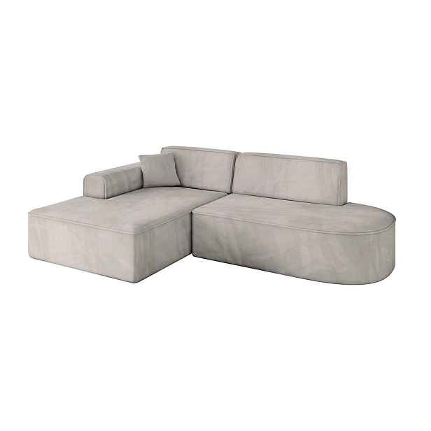 ALTDECOR ROHOVÁ SEDAČKA s otomanem, levá IREA-L1-v3 232x165x77 Světle hnědá Velur