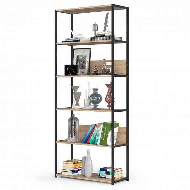 Regál 800, černá/dub sonoma