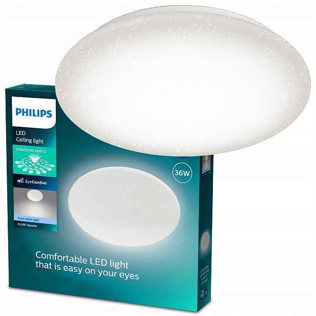 Stropní Led Stropní Svítidlo Stropní Svítidlo Nástěnný 36W 4000K Hvězdný efekt Moaré Philips