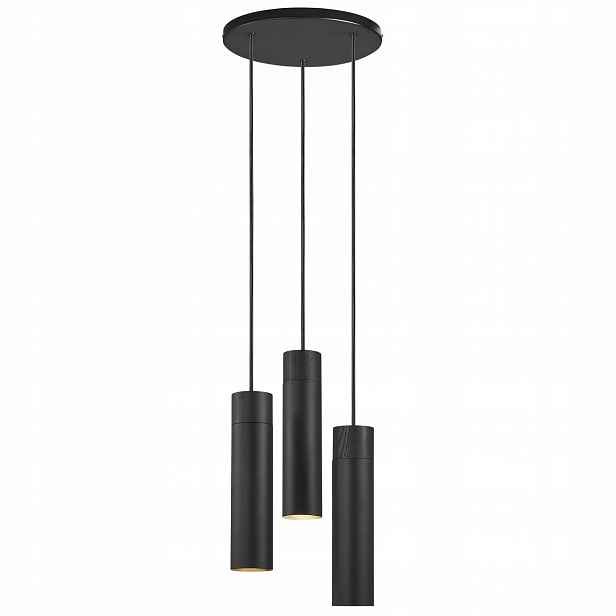 Závěsná stropní převis Tilo Černá 3xGU10 Dřevěná regulace Nordlux 24.6 cm