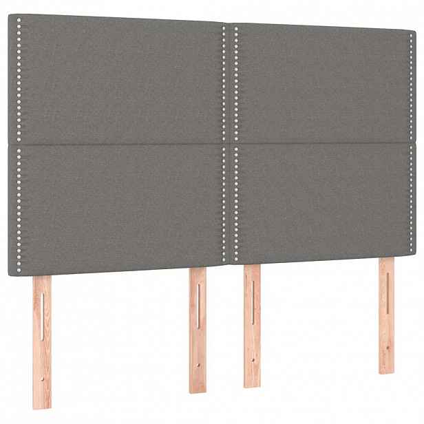 vidaXL Čelo postele tmavě šedé 144x5x118/128 cm látkové