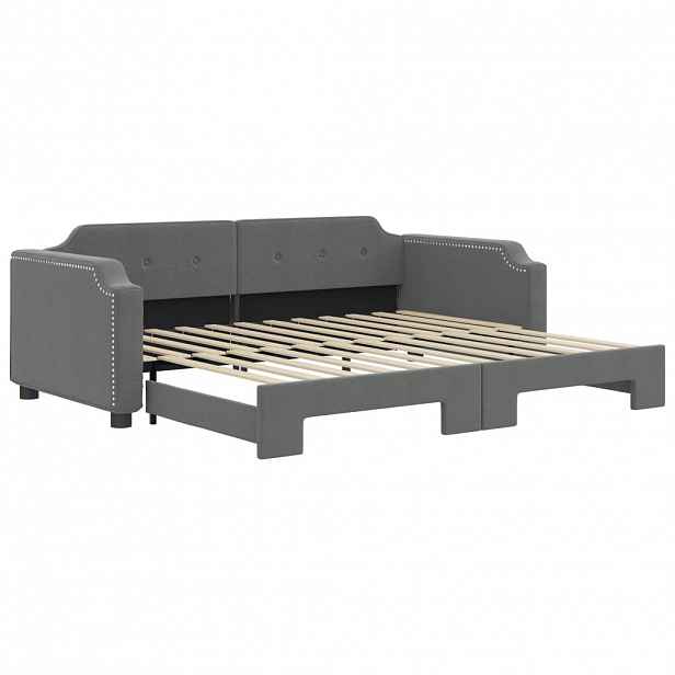 vidaXL Válenda s přistýlkou tmavě šedá 100 x 200 cm textil