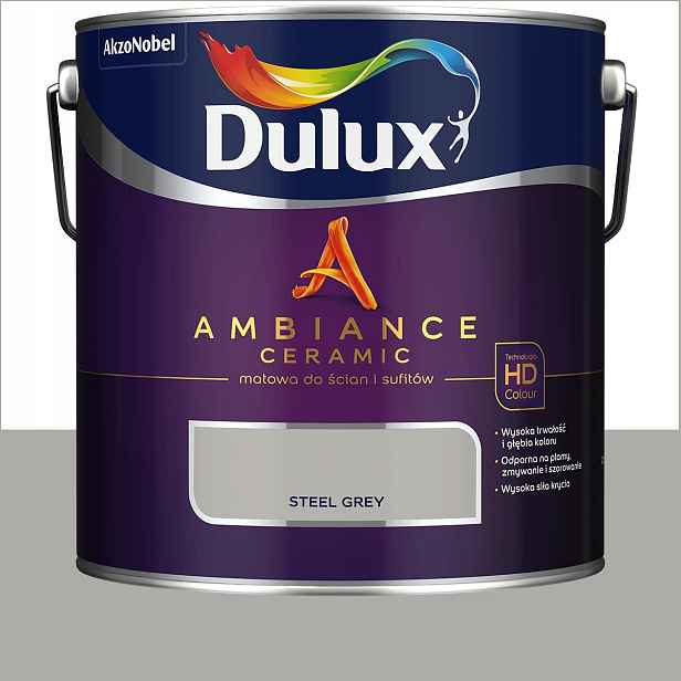 Dulux barva na stěny keramická Ambiance Ceramic Steel Grey 5L